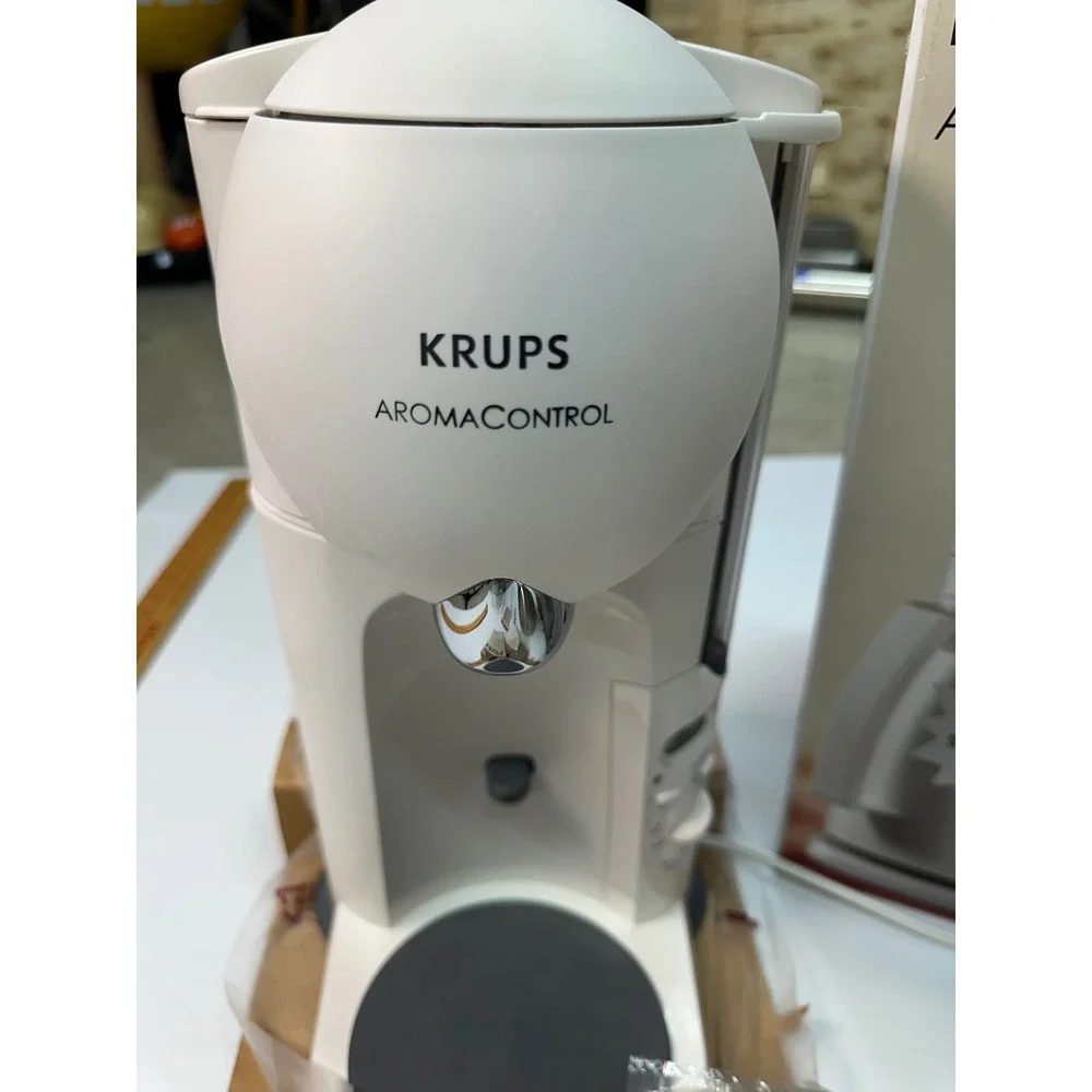 Krups AromaControl Therm Time Coffee Maker White Stainless Thermal Carafe NIB